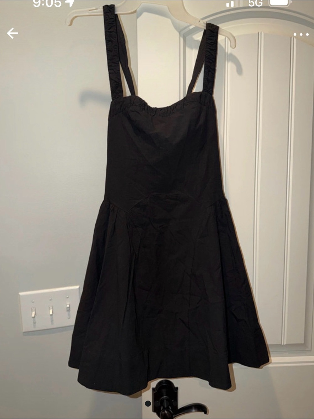 Mustard Seed Black Sleeveless Mini Dress with Wide Straps